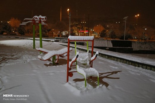 شب برفی همدان