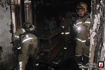 آتش سوزی در کارگاه تولیدی کفش
