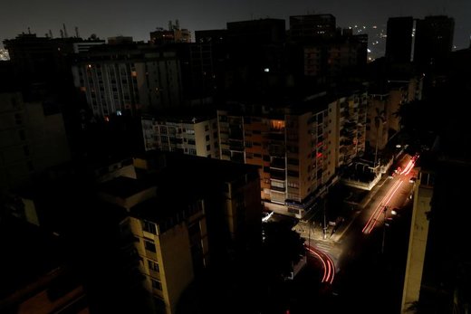 قطع برق در شهر کاراکاس ونزوئلا