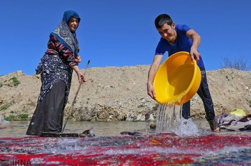 خانه تکانی مردم روستای اسفیدان