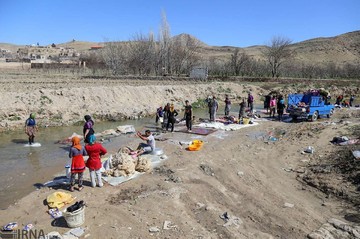 خانه تکانی مردم روستای اسفیدان