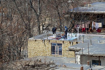 خانه تکانی مردم روستای اسفیدان