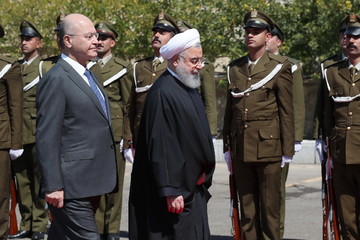 استقبال رسمی رئیس جمهور عراق از روحانی