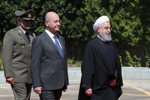 استقبال رسمی رئیس جمهور عراق از روحانی