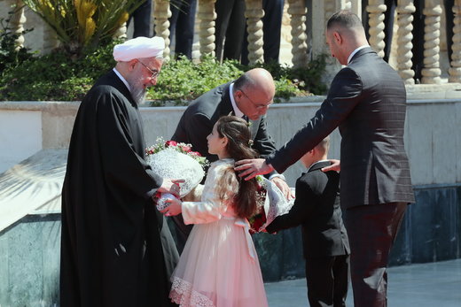 استقبال رسمی رئیس جمهور عراق از روحانی