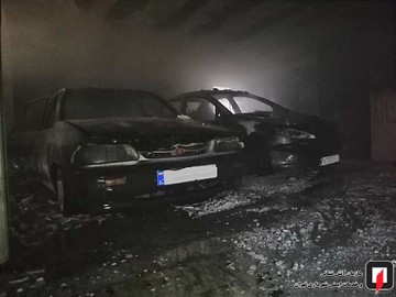 مهار آتش سوزی خودروها در پارکینگ ساختمان