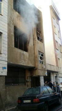 انفجار و آتش سوزی در منزل مسکونی در محله خزانه بخارایی