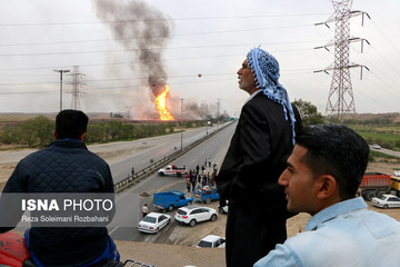 انفجار در خط لوله گاز اهواز به ماهشهر