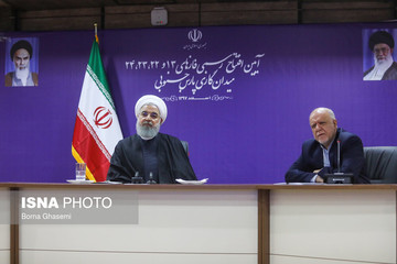 افتتاح رسمی فازهای ۱۳ ، ۲۲، ۲۳ و ۲۴ پارس جنوبی با حضور رییس جمهور