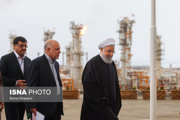 افتتاح رسمی فازهای ۱۳ ، ۲۲، ۲۳ و ۲۴ پارس جنوبی با حضور رییس جمهور