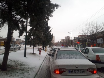 تصاویر | بارش شدید باران و تگرگ در آخرین روزهای زمستان ارومیه