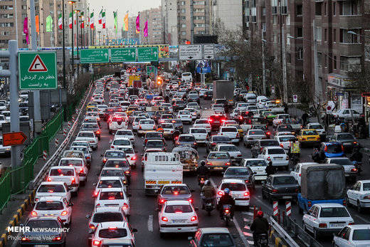 ترافیک تهران در آخرین روزهای سال