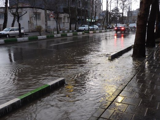 تصاویر | بارش شدید باران و تگرگ در آخرین روزهای زمستان ارومیه