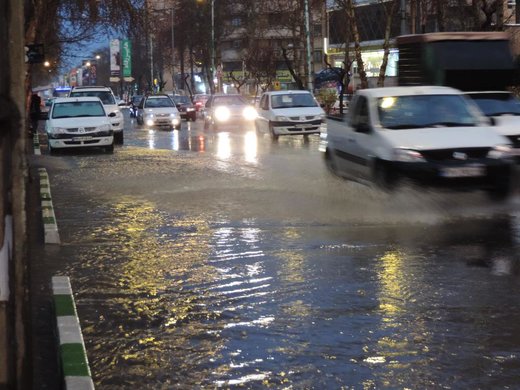 تصاویر | بارش شدید باران و تگرگ در آخرین روزهای زمستان ارومیه