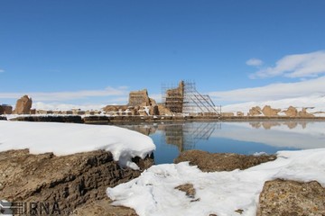 طبیعت برفی تخت سلیمان تکاب