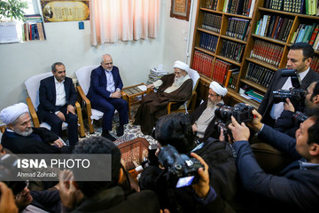 دیدار ظریف با مراجع عظام تقلید در قم