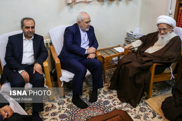 دیدار ظریف با مراجع عظام تقلید در قم