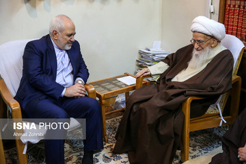 دیدار ظریف با مراجع عظام تقلید در قم