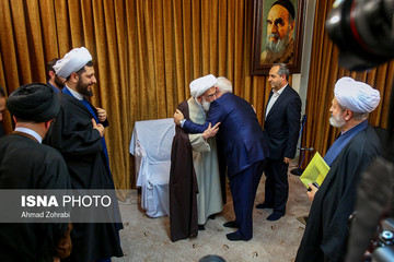 دیدار ظریف با مراجع عظام تقلید در قم