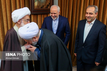 دیدار ظریف با مراجع عظام تقلید در قم