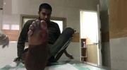 اولین فیلم منتشر شده از سربازی که در چهارشنبه‌سوری امسال مجروح شد