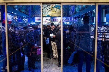 مسافران نوروزی در ایستگاه راه آهن تهران
