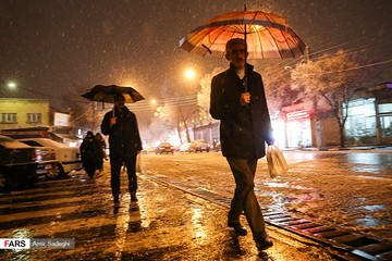 بارش برف در تبریز
