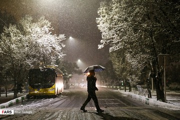 بارش برف در تبریز