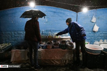 بارش برف در تبریز
