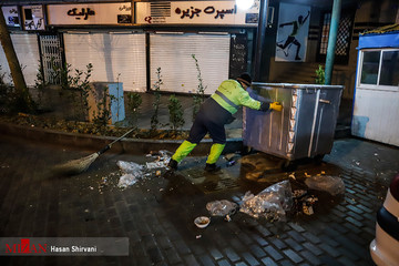 لحظه تحویل سال 98 با پاکبانان