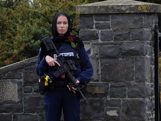 حجاب پلیس نیوزیلند در تشییع قربانیان حمله تروریستی