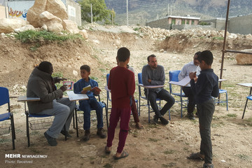 اردوی جهادی طلبه های خارجی در روستای سرفاریاب