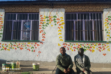 اردوی جهادی طلبه های خارجی در روستای سرفاریاب