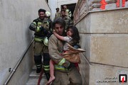 تصاویر | آتش‌سوزی مجتمع ۶ طبقه در شمال تهران