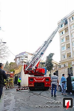 آتش سوزی در مجتمع مسکونی