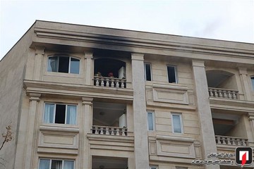 آتش سوزی در مجتمع مسکونی