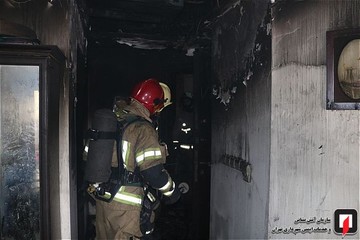 آتش سوزی در مجتمع مسکونی