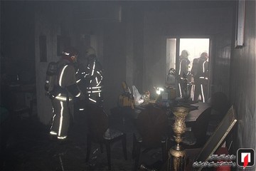 آتش سوزی در مجتمع مسکونی