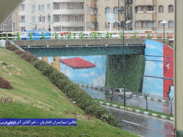 بارش برف و باران در ارومیه / 5فروردین 98