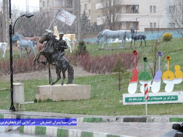 بارش برف و باران در ارومیه / 5فروردین 98
