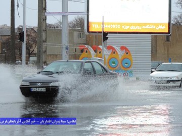 بارش برف و باران در ارومیه / 5فروردین 98