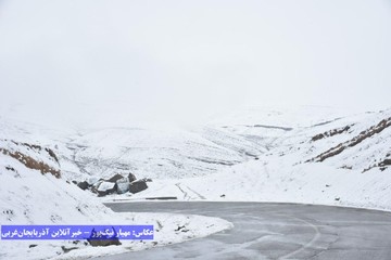 سفیدپوش شدن روستای بند و ارتفاعات خوشاکو