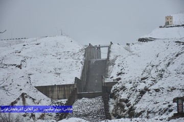 سفیدپوش شدن روستای بند و ارتفاعات خوشاکو