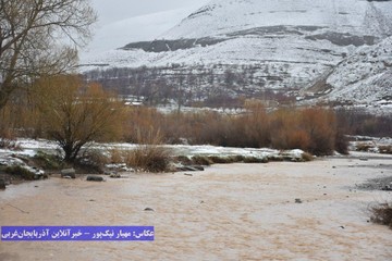 سفیدپوش شدن روستای بند و ارتفاعات خوشاکو