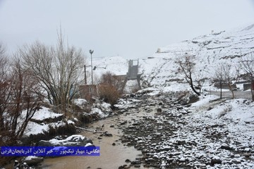 سفیدپوش شدن روستای بند و ارتفاعات خوشاکو