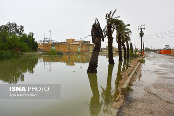 جاری شدن سیل در اروندکنار