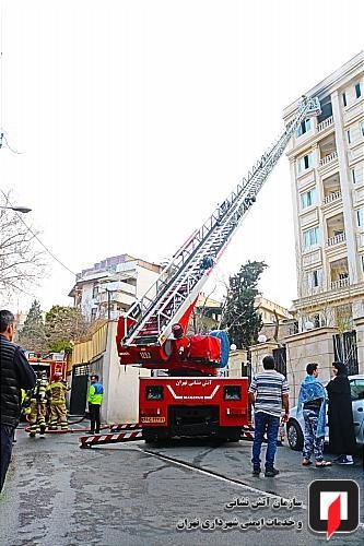آتش سوزی در مجتمع مسکونی