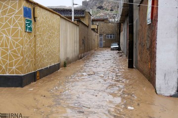 سیل در محله سعدیه شیراز