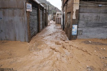 سیل در محله سعدیه شیراز