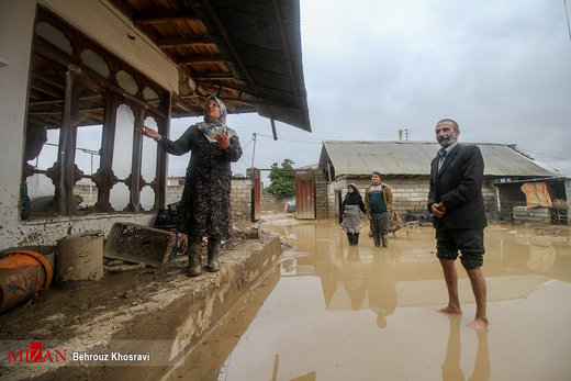 تخریب مناطق روستایی کیاکلای مازندران بر اثر سیل